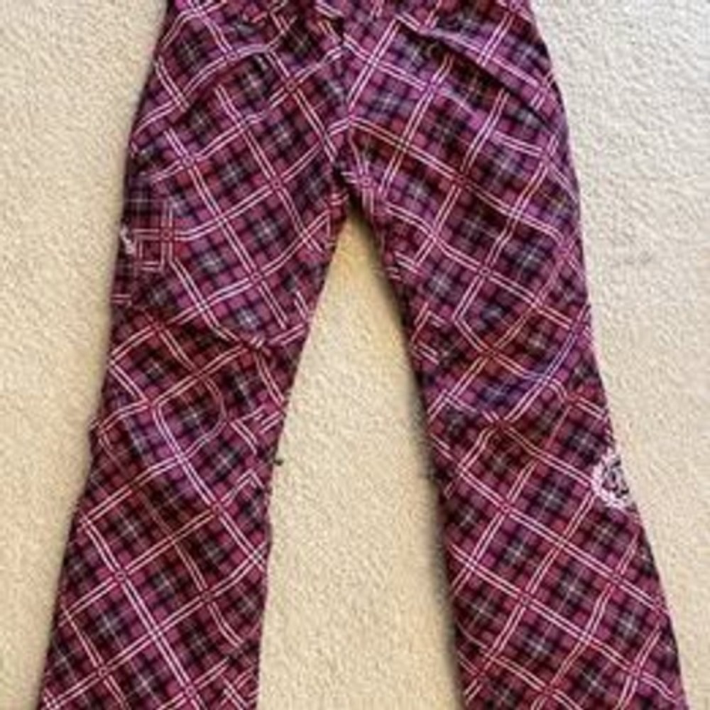 Betty Rides Pink & Black Snow Board & Ski Winter Snow Pants Women S